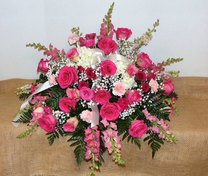 Glorious Pink Casket Spray