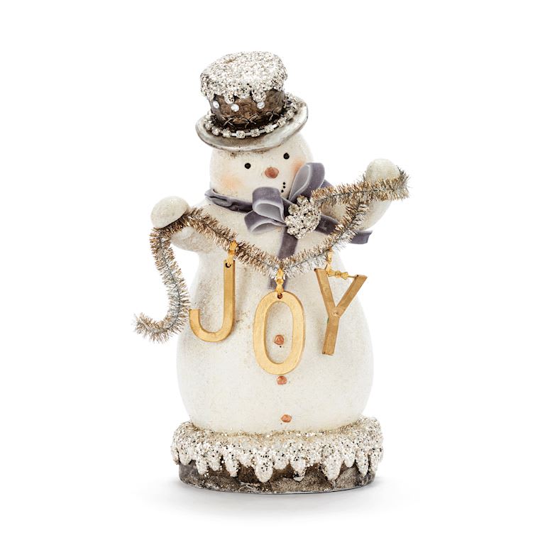 JOY SPARKLE SNOWMAN FIGURE