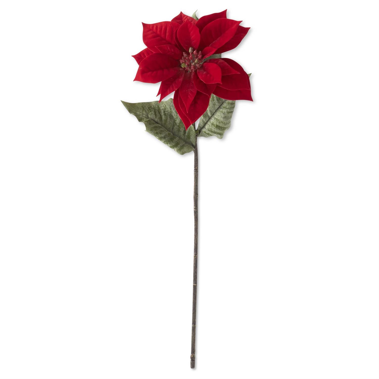 29 IN RED POINSETTIA STEM