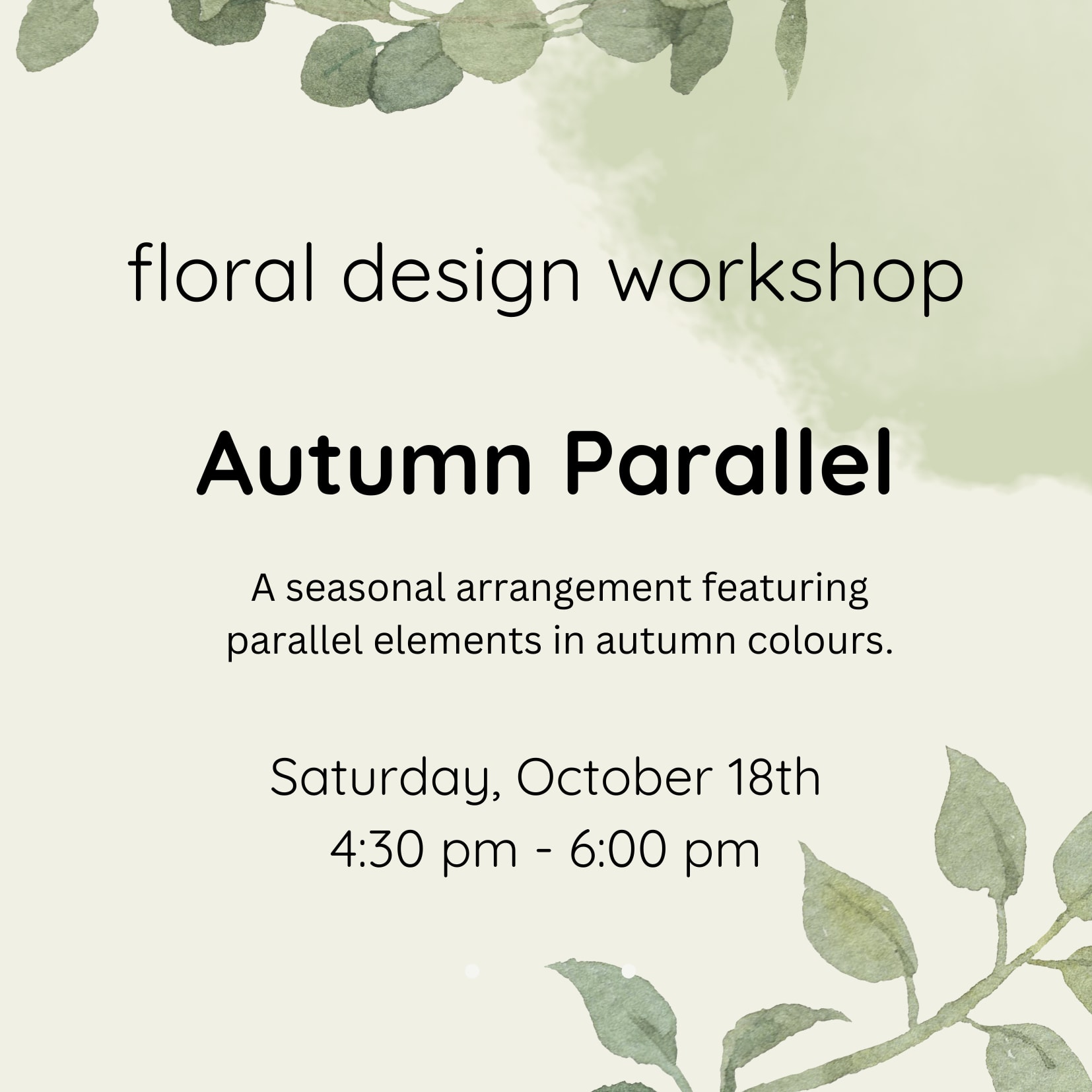 Workshop October 18th- Autumn Parallel