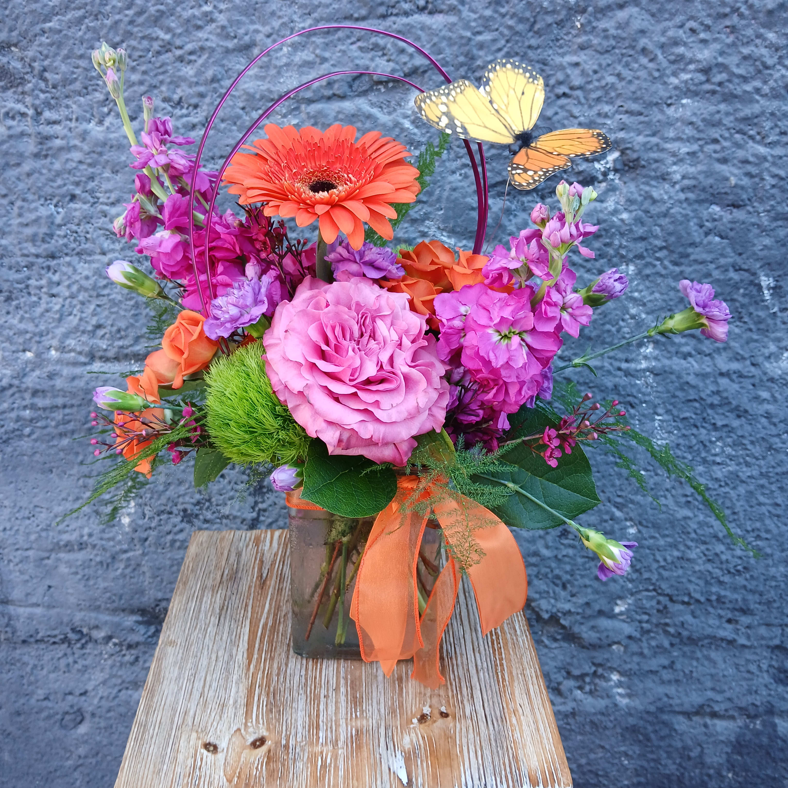 Bold & Beautiful Butterfly Flower Bouquet