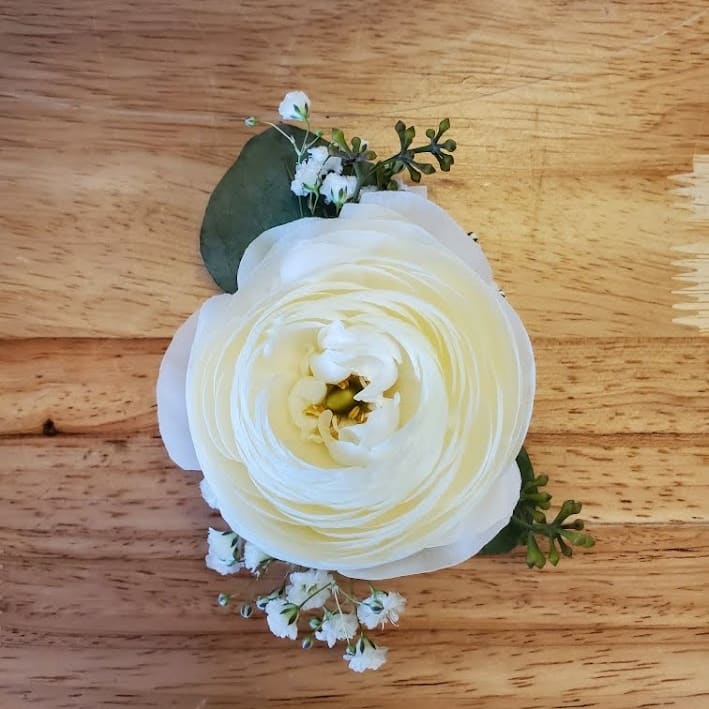 Perfect White Boutonniere Flower Bouquet