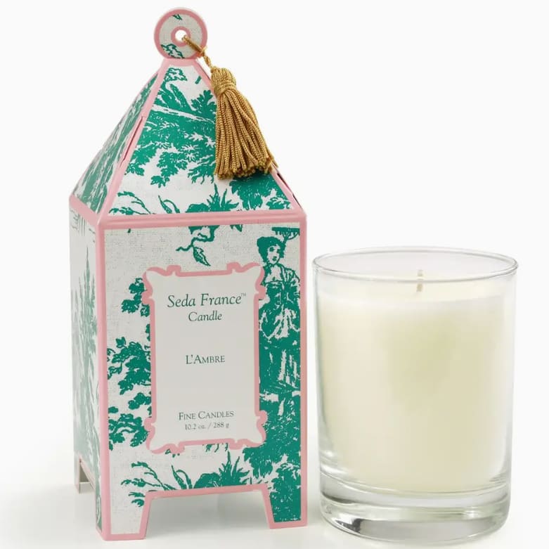 Seda France L'ambre Classic Toile Pagoda Box Candle