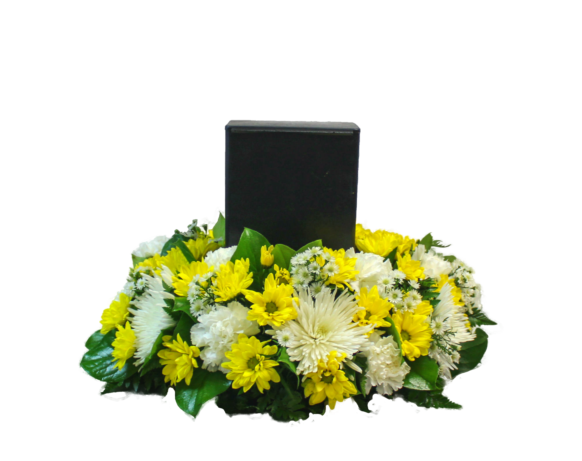 AU-1 Arreglo para urna de margaritas, claveles y spiders