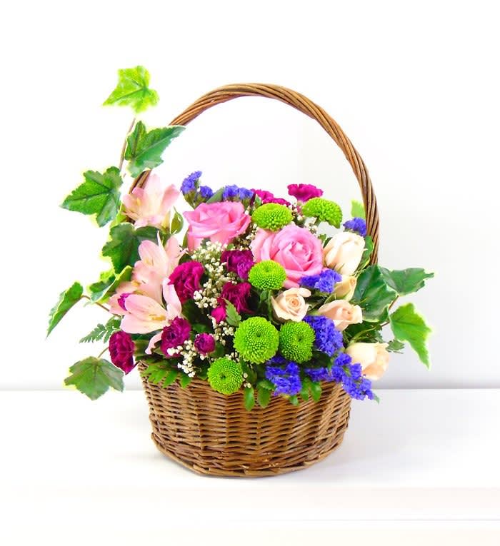 Gracious Ivy Basket Bouquet Flower Bouquet