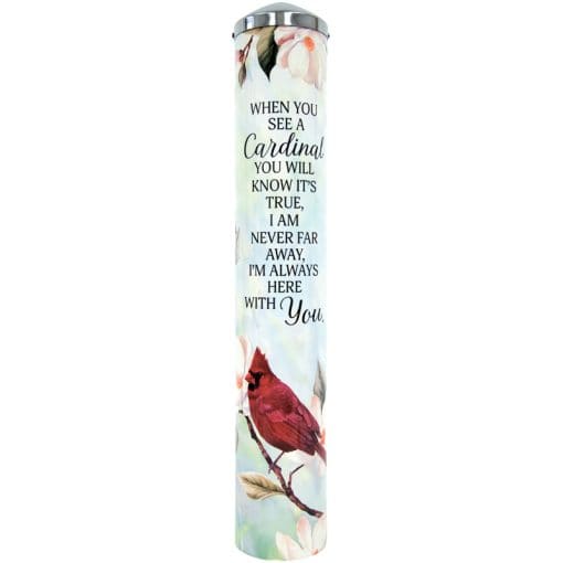 Cardinal Memorial Post with Stake Flower Bouquet