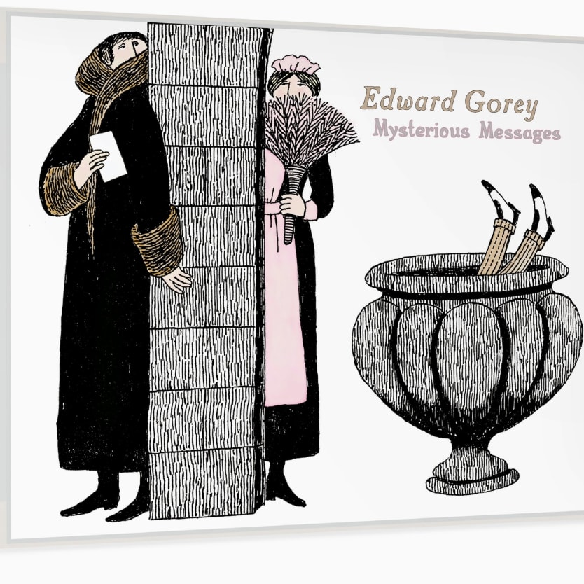 Edward Gorey: Mysterious Messages Boxed Notecard Assortment Flower Bouquet