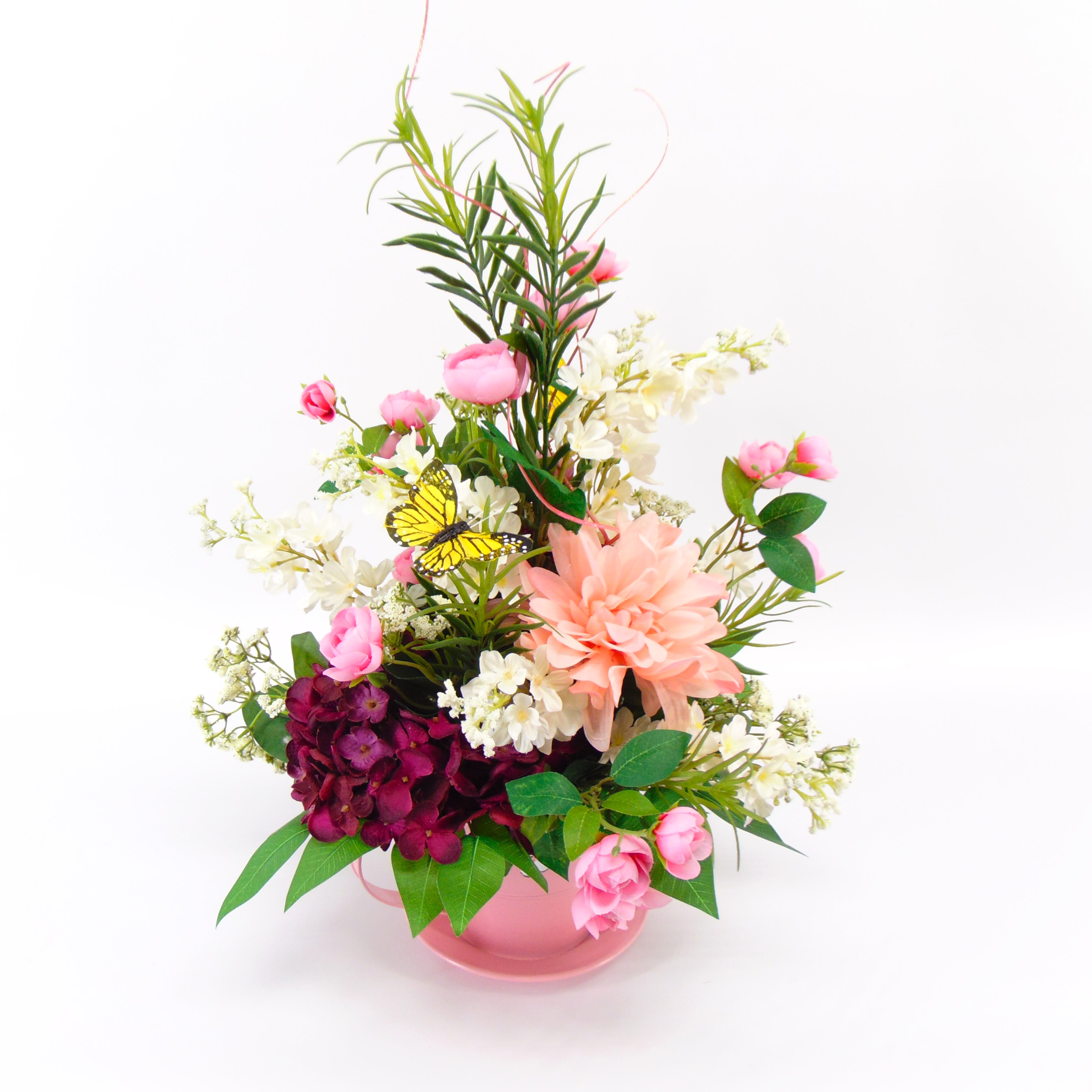 Pink Garden Cup Silk Design