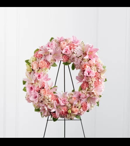 The FTD® Loving Remembrance™ Wreath Flower Bouquet