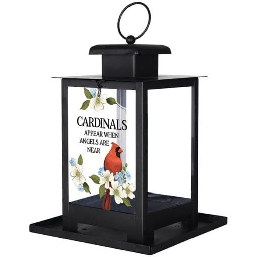 "Cardinals Appear"  Bird Feeder Flower Bouquet