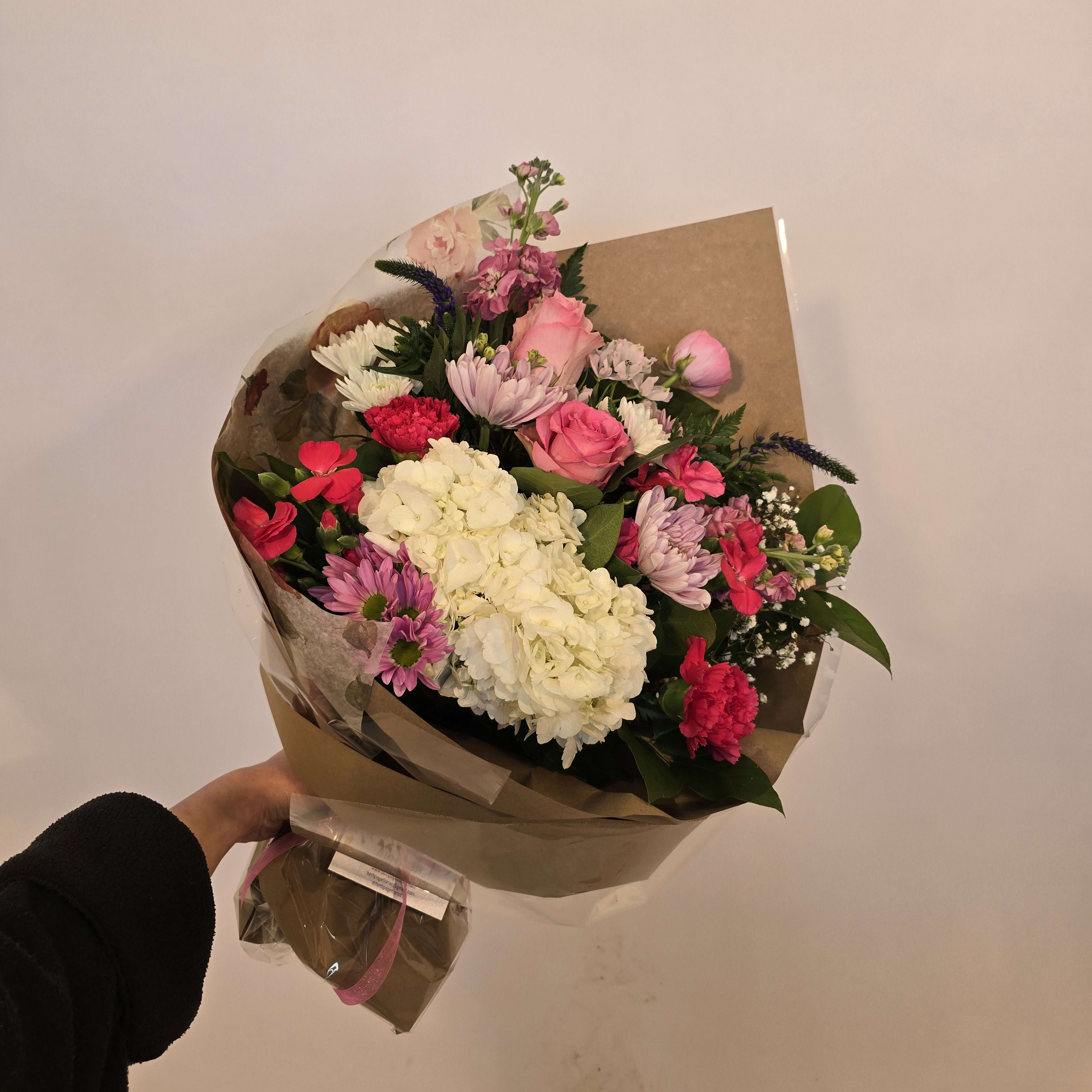 PINK PROMISE WRAPPED BROUQUET Flower Bouquet