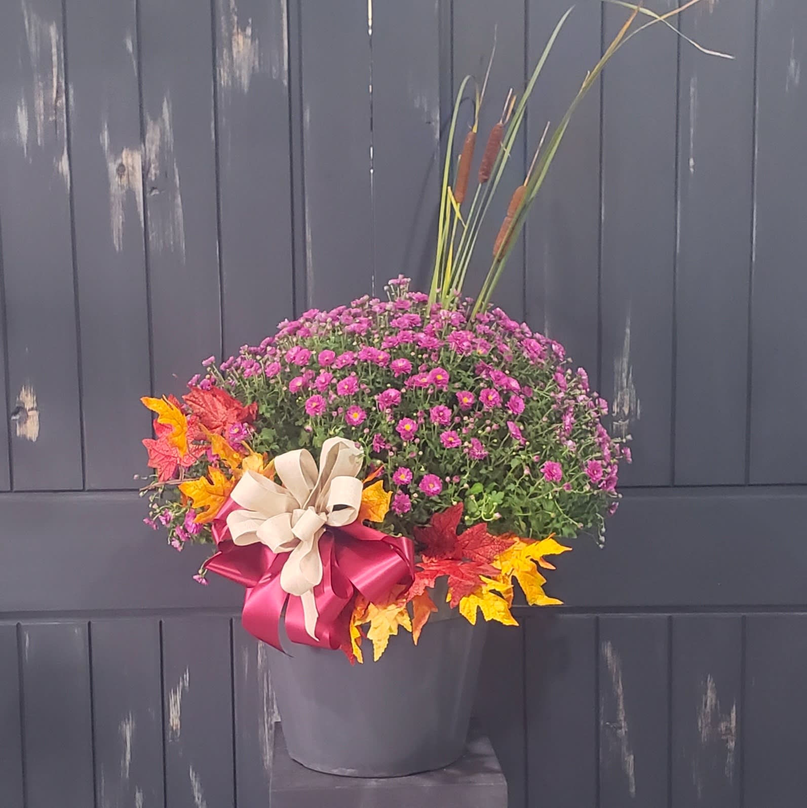 Autumn Mum Porch Pot