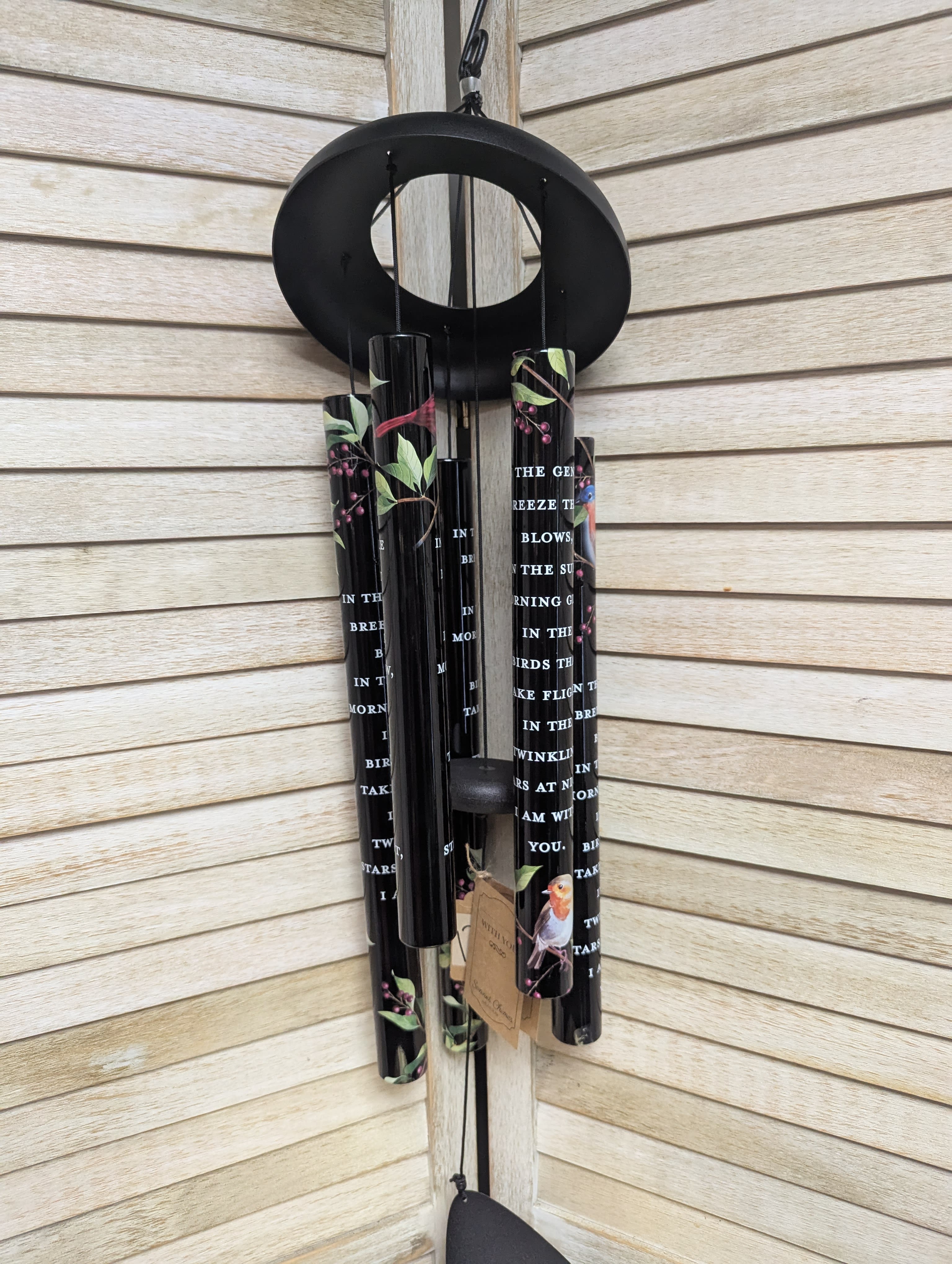 Painted Mixed Bird Windchime Flower Bouquet