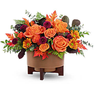 Teleflora's Fall For Copper Centerpiece