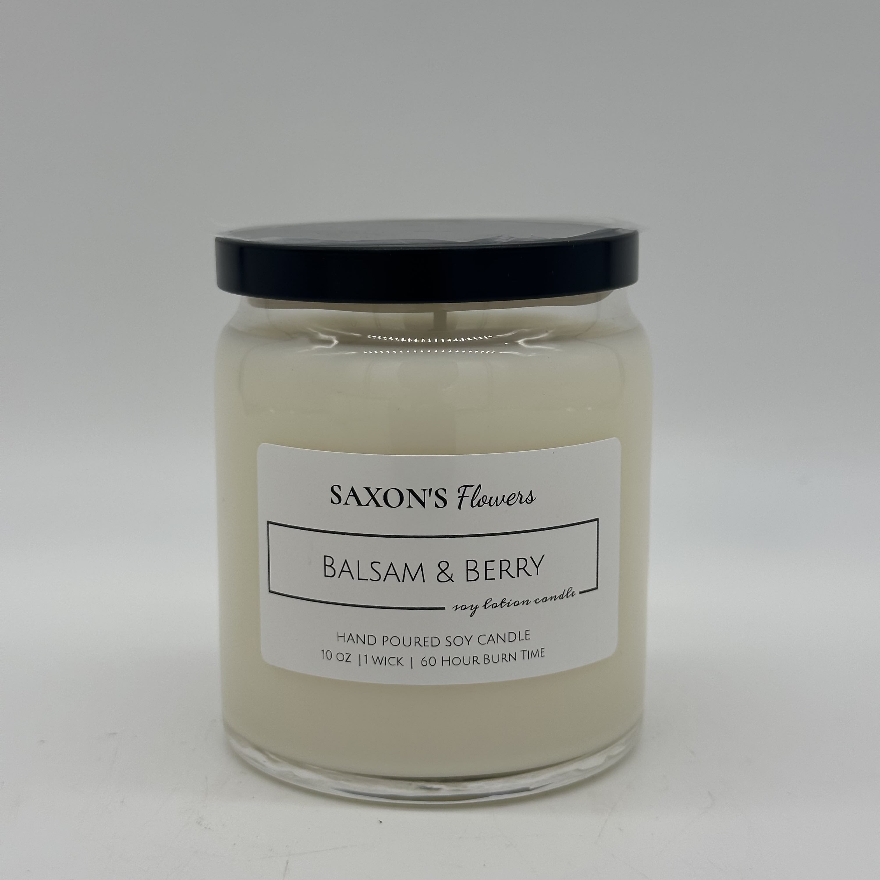 Saxon's Flowers Balsam & Berry Candle Flower Bouquet