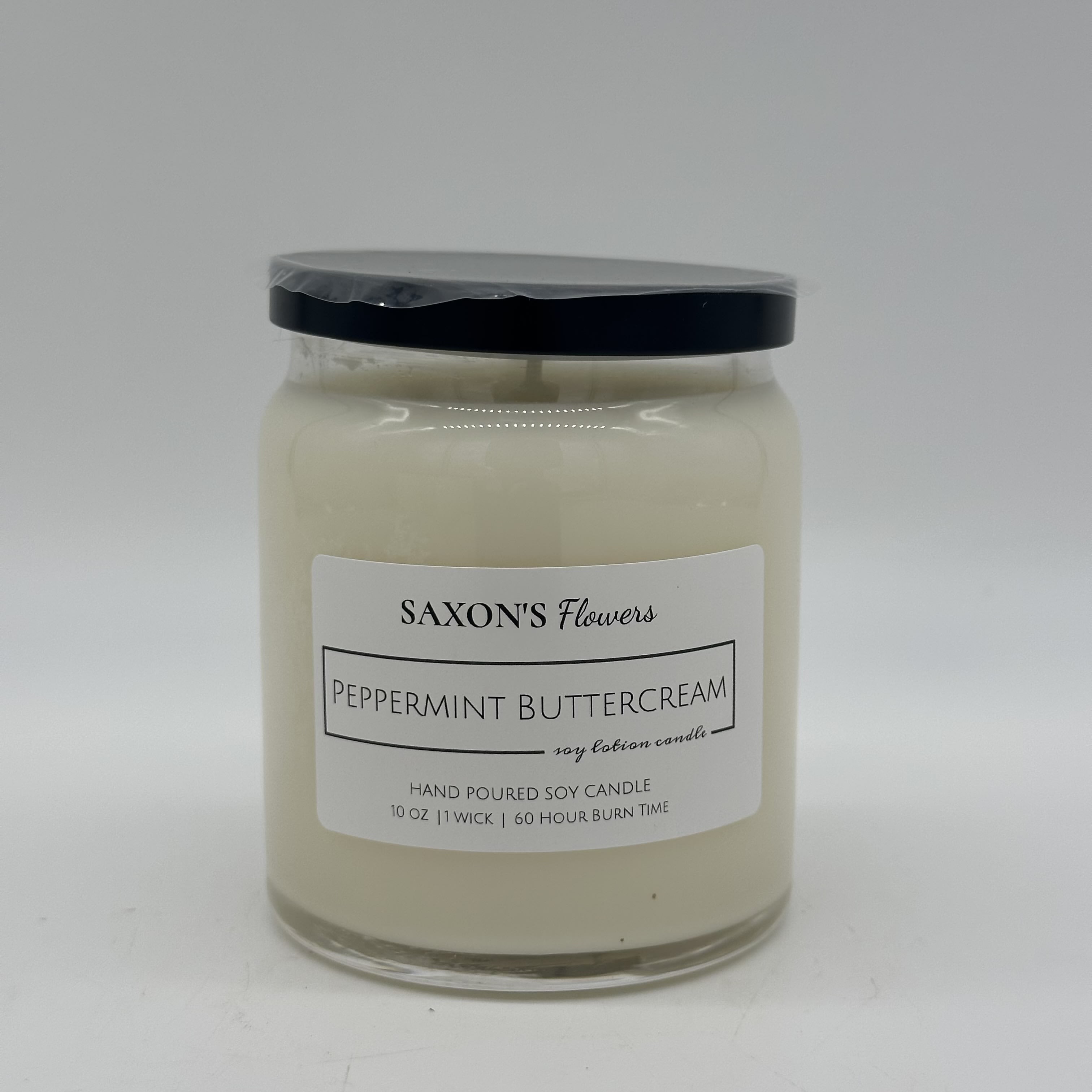 Saxon's Flowers Peppermint Buttercream Candle Flower Bouquet