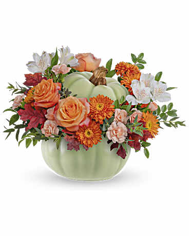 WHIMSICAL FALL PUMPKIN Flower Bouquet