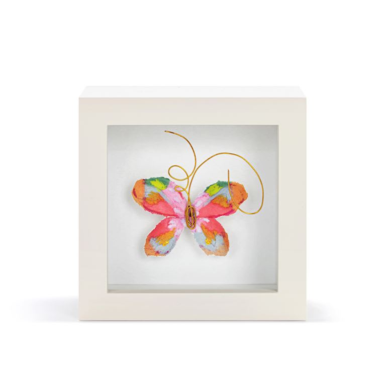 LIVING BOLDLY PINK MULTI BUTTERFLY SHADOW BOX