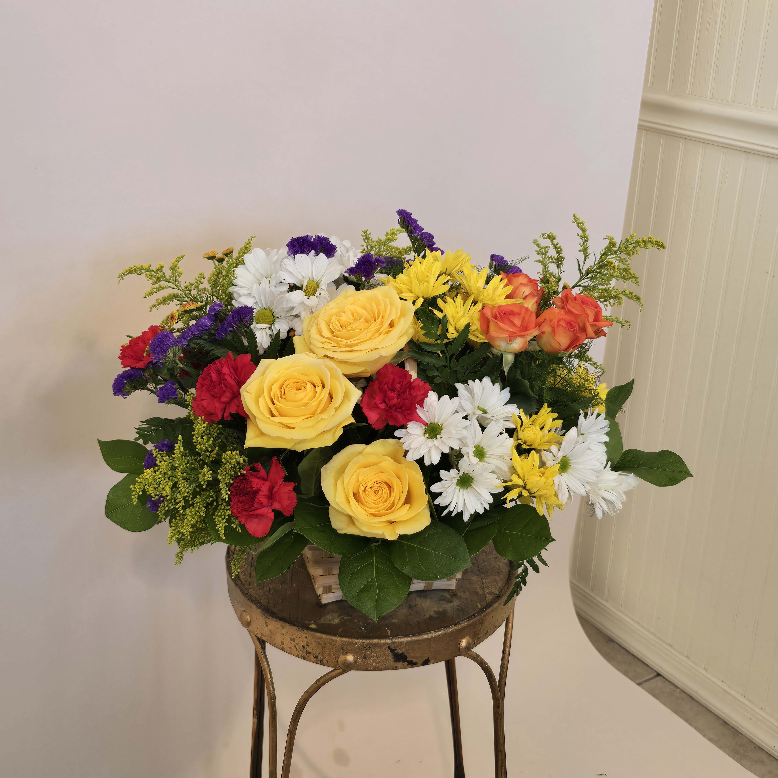 BASKET FULL OF CHEER Flower Bouquet