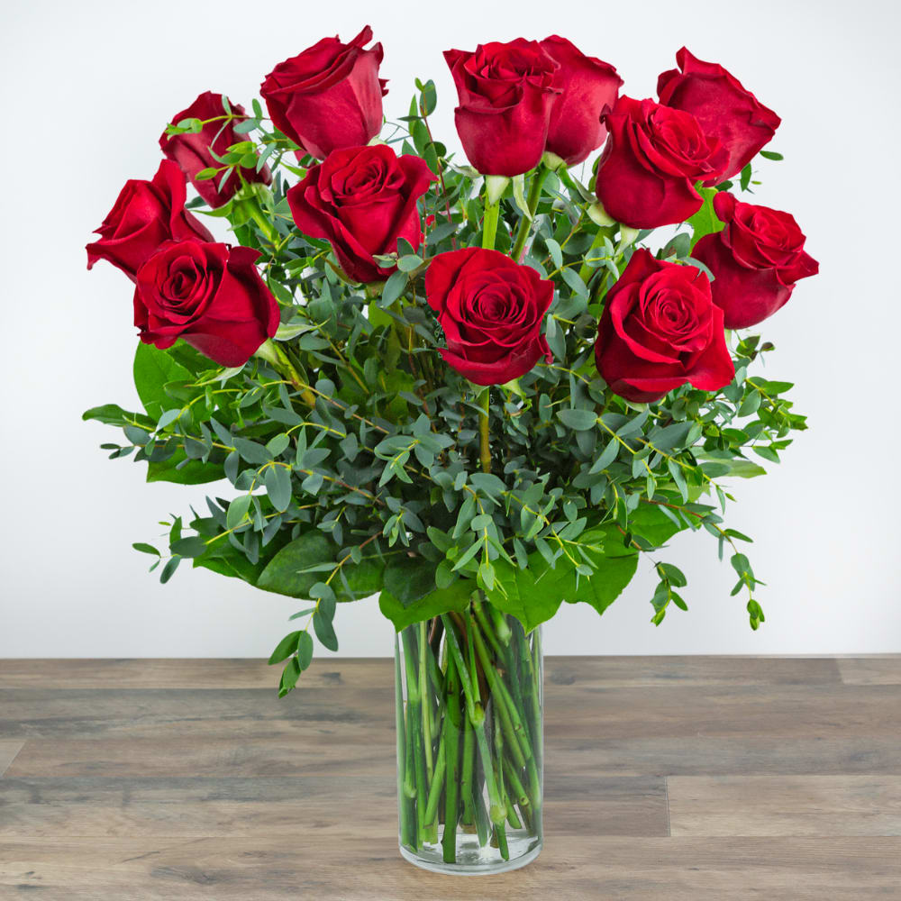 One Dozen Red Hot Roses