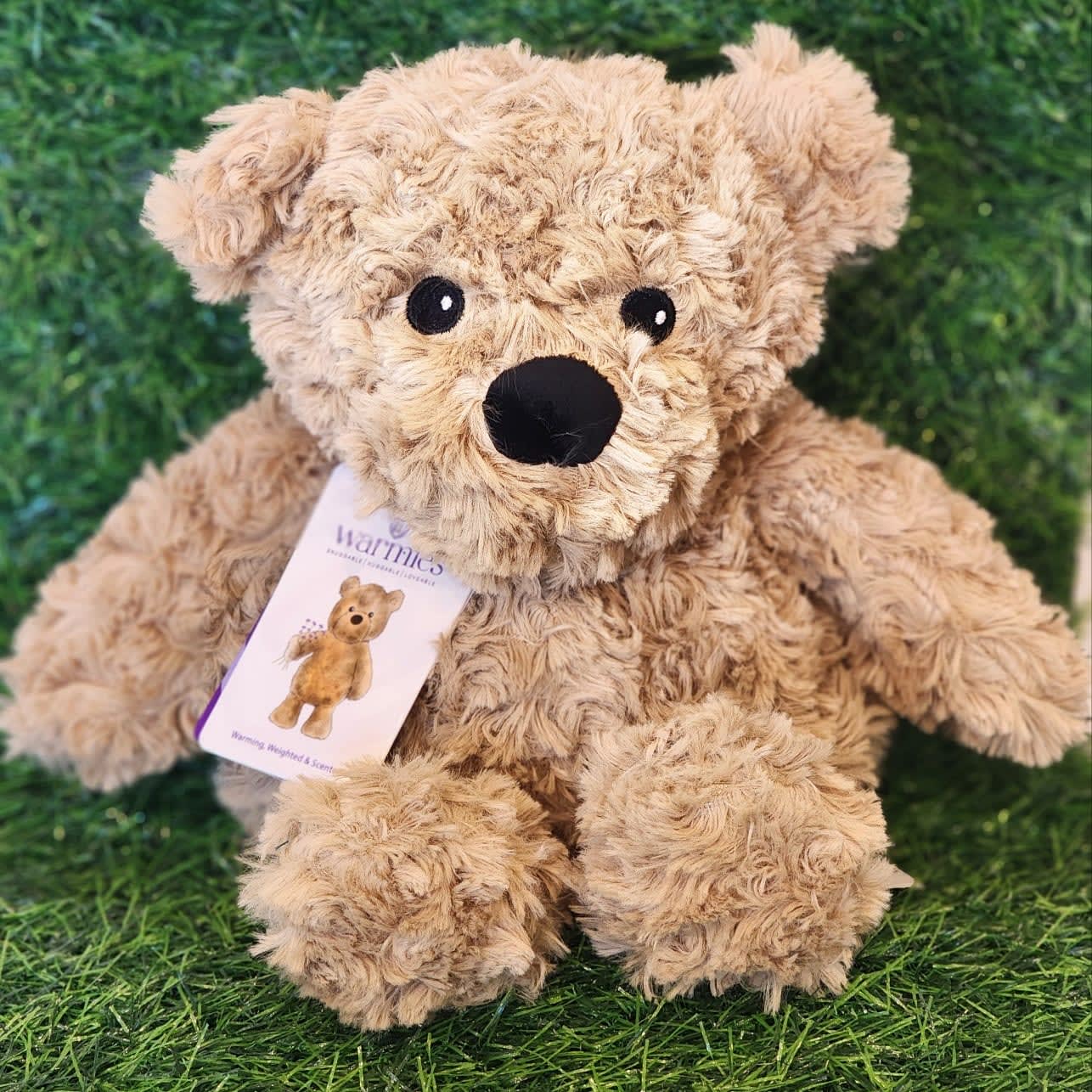 Warmies Brown Marshmallow Bear Flower Bouquet