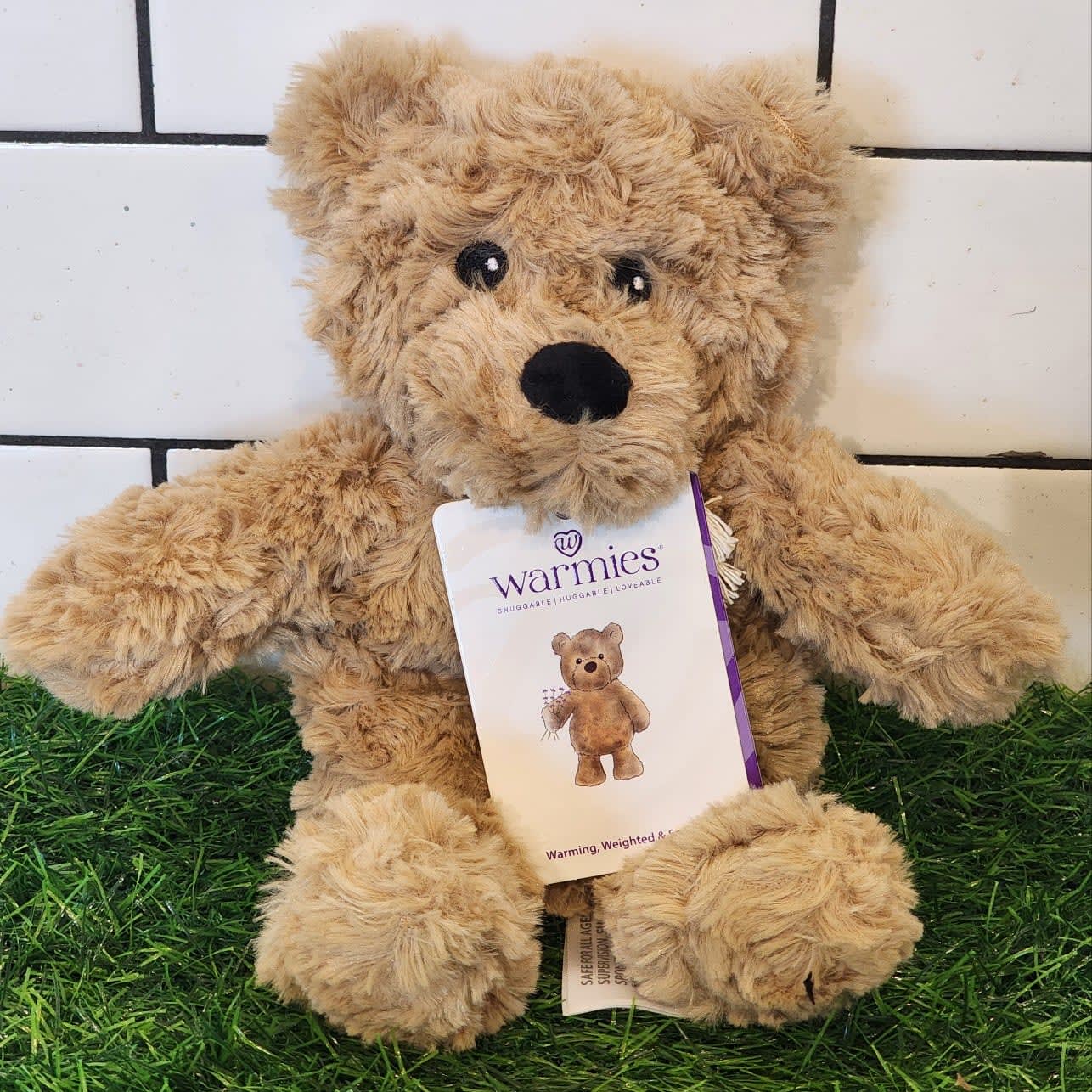 Warmies Brown Curly Bear Flower Bouquet