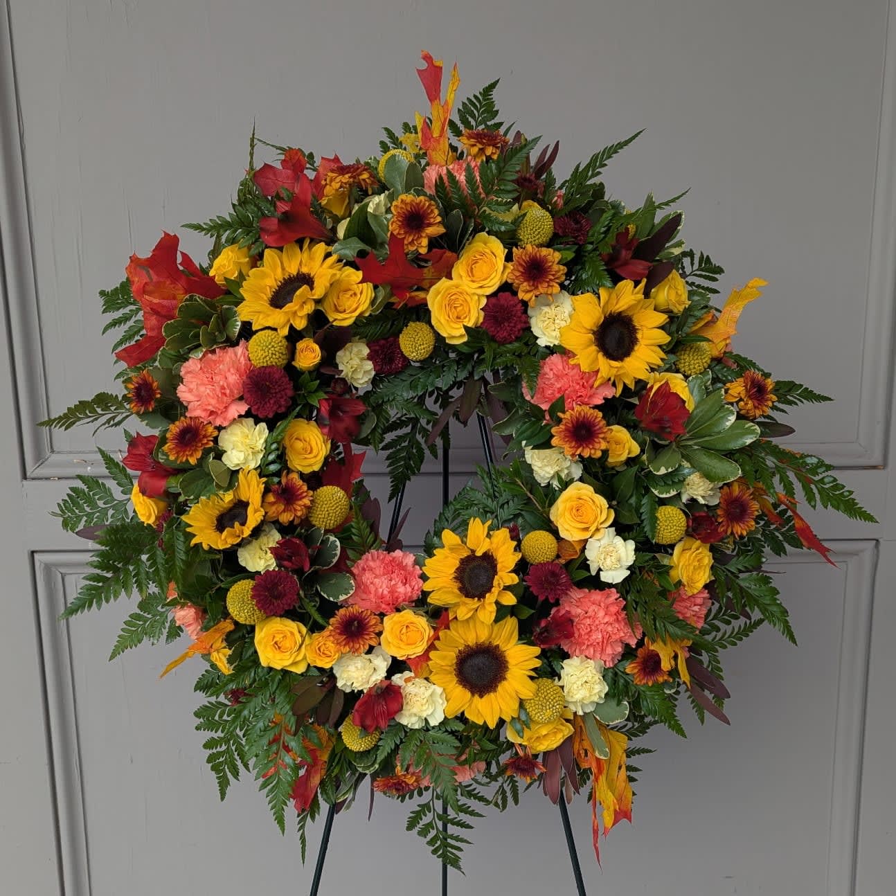 Fall Wreath Flower Bouquet