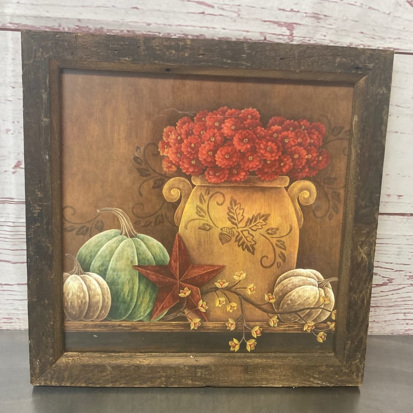Fall Portrait In Wooden Frame