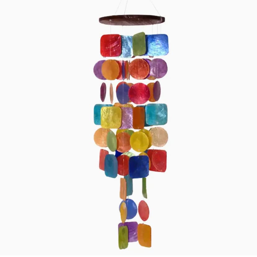 Rainbow Capiz Shell Chime