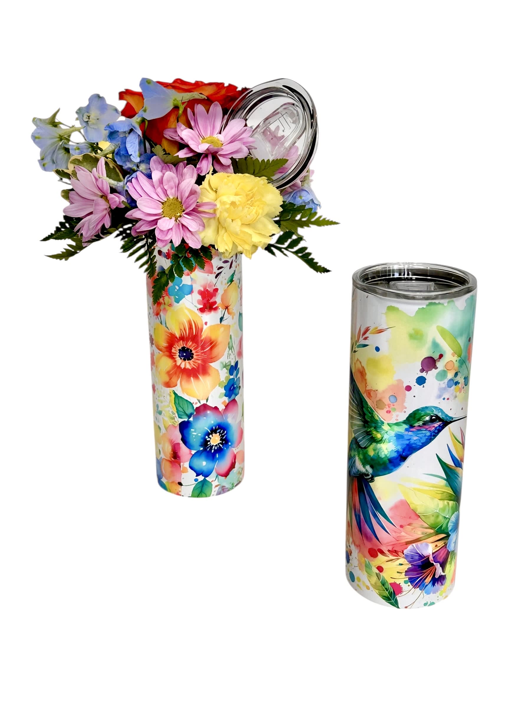Garden Glow Insulated Tumbler and Flowers Flower Bouquet