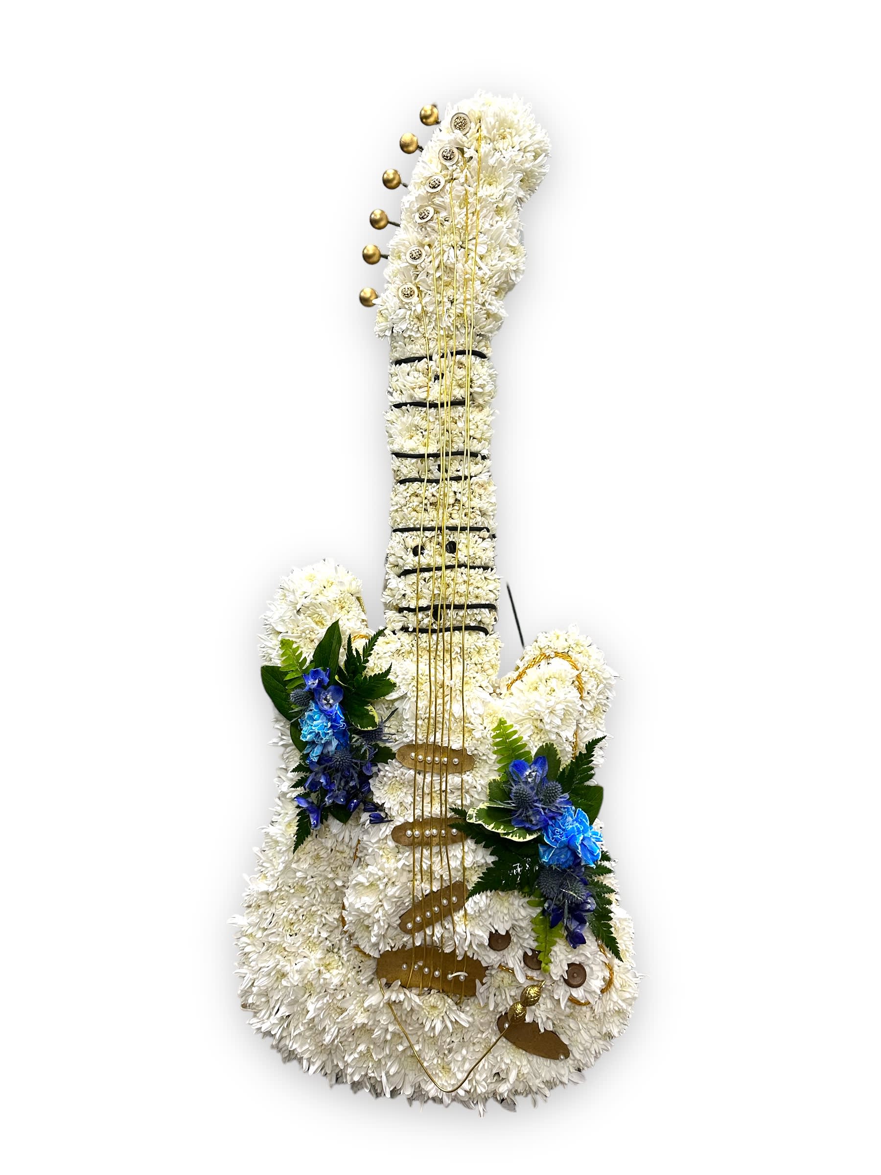 Floral Electric Guitar Emblem
