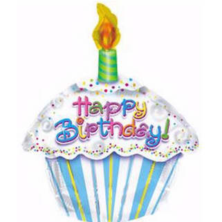 HAPPY BIRTHDAY CUPCAKE BALLOON