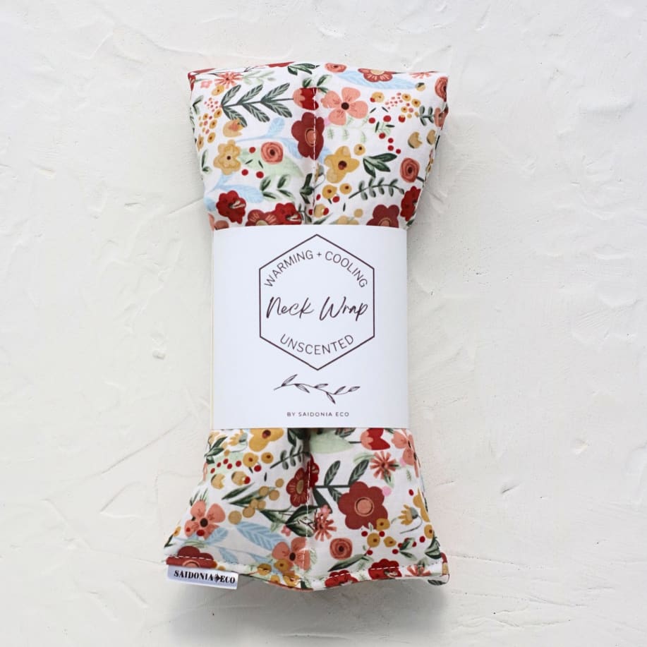 Neck and Body Wrap Hot Cold Weighted Rice Bag  Boho Flowers