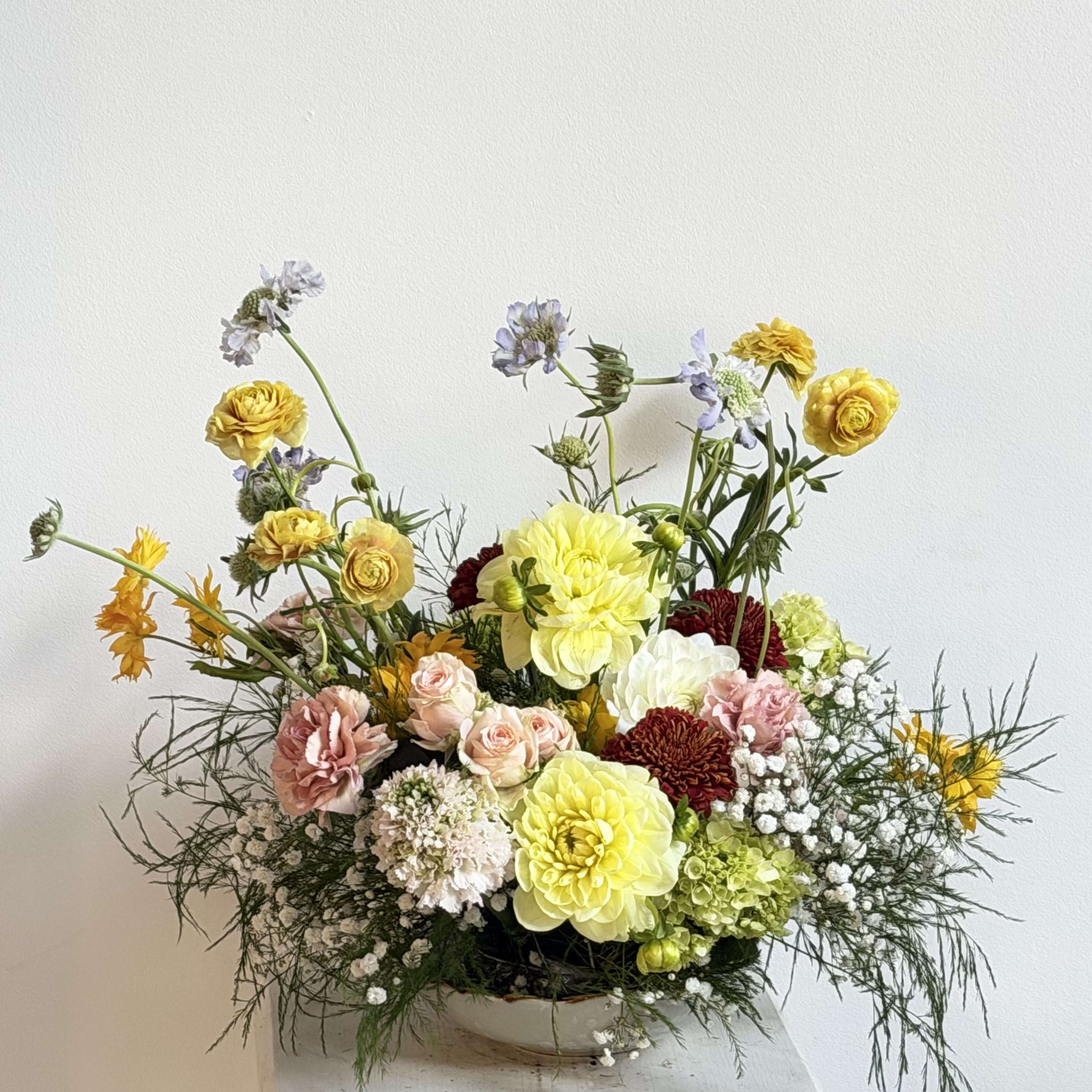 Floral Serving Plate Flower Bouquet