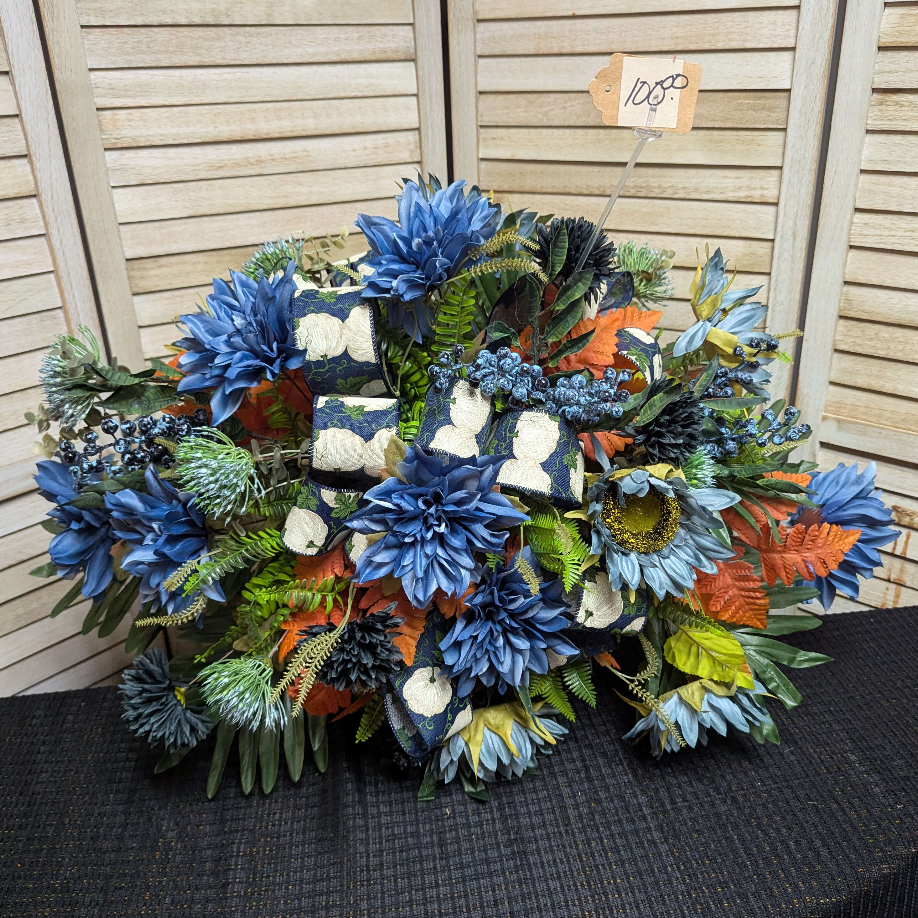 Autumn Sapphire Saddle Flower Bouquet