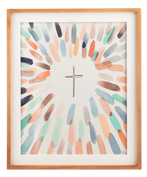 Watercolor Cross Wall Decor
