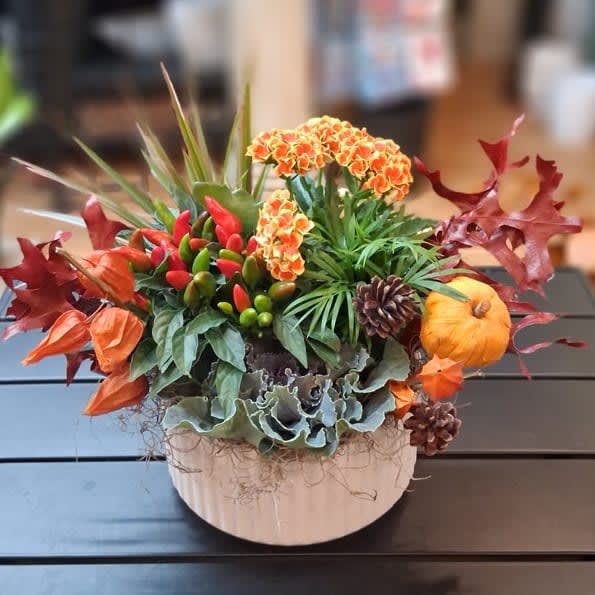 Golden Ember Garden Flower Bouquet