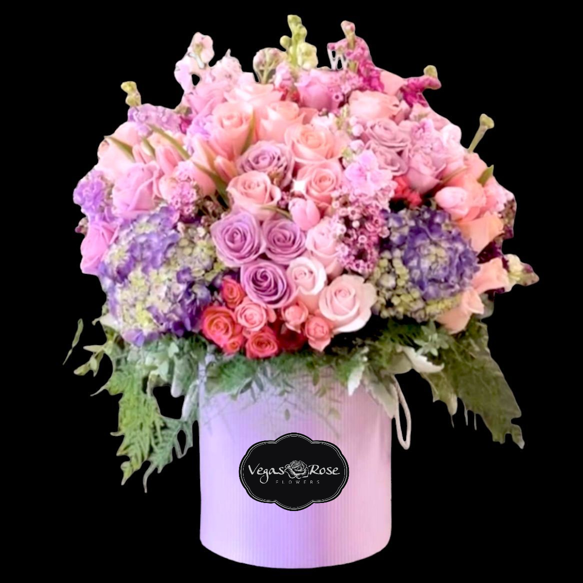 PINK ROSE GARDEN IN ANY COLOR BOX