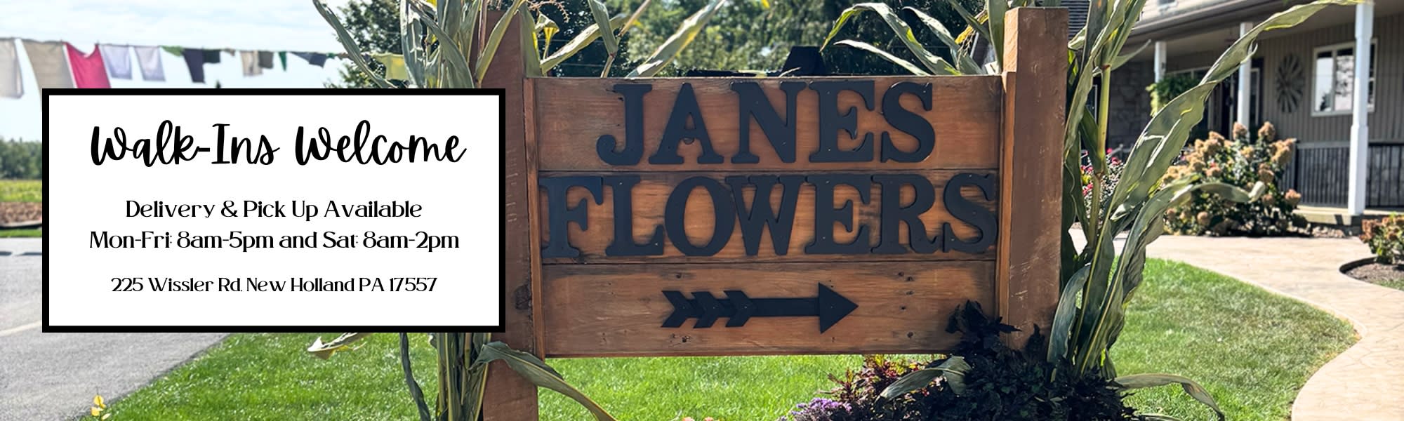 We welcome walk ins to our Lancaster County, PA flower shop.