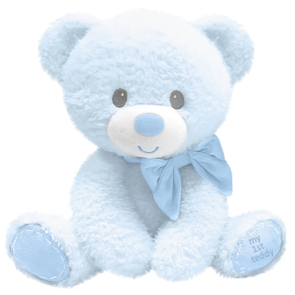 Blue Bear 14" Flower Bouquet