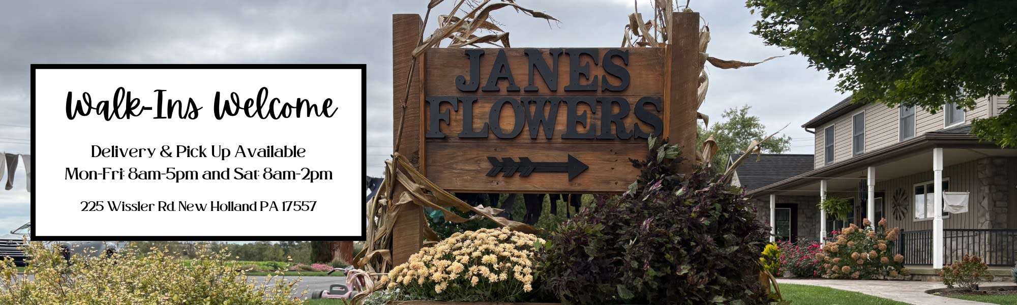 We welcome walk ins to our Lancaster County, PA flower shop.