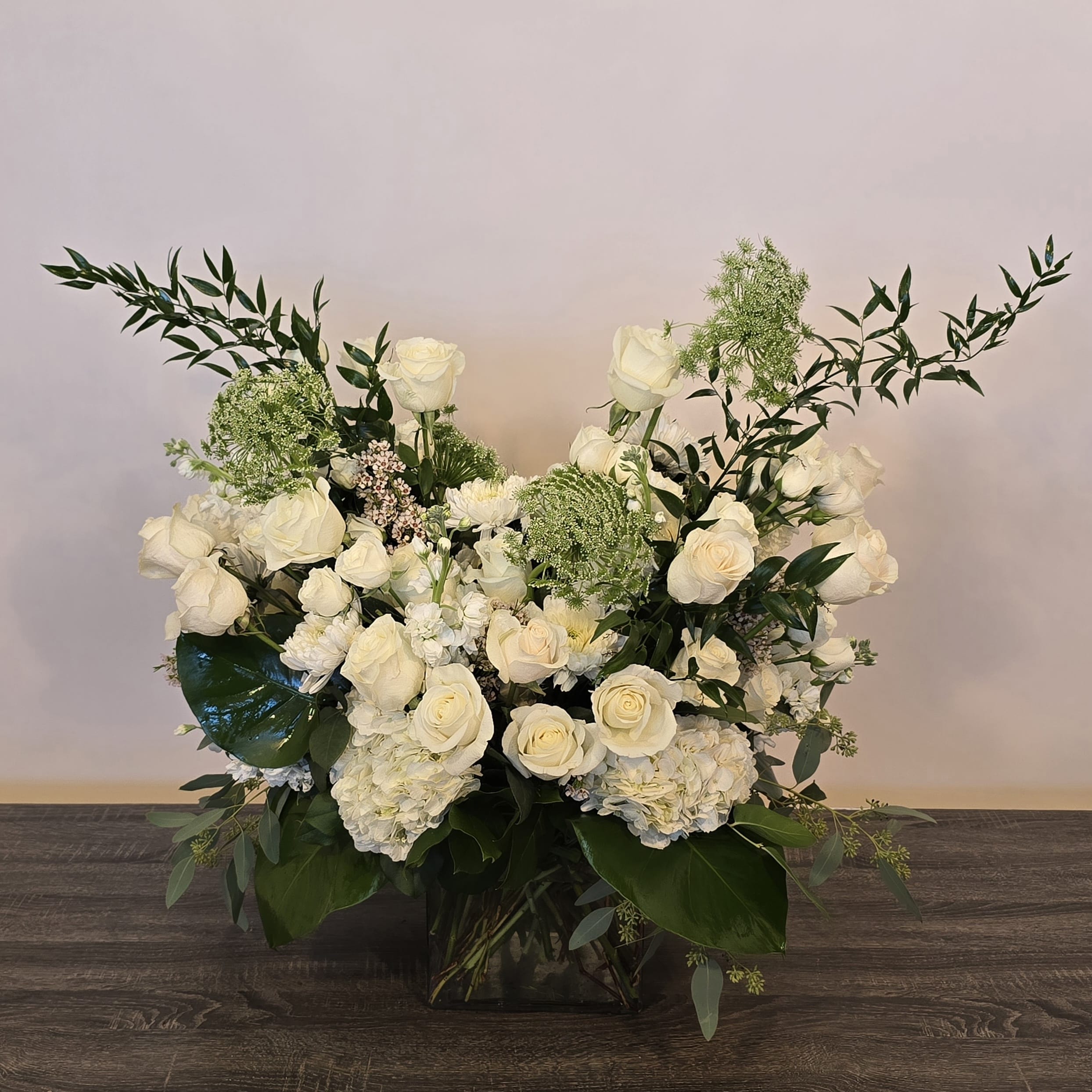 PURE WHITE GALORE Flower Bouquet