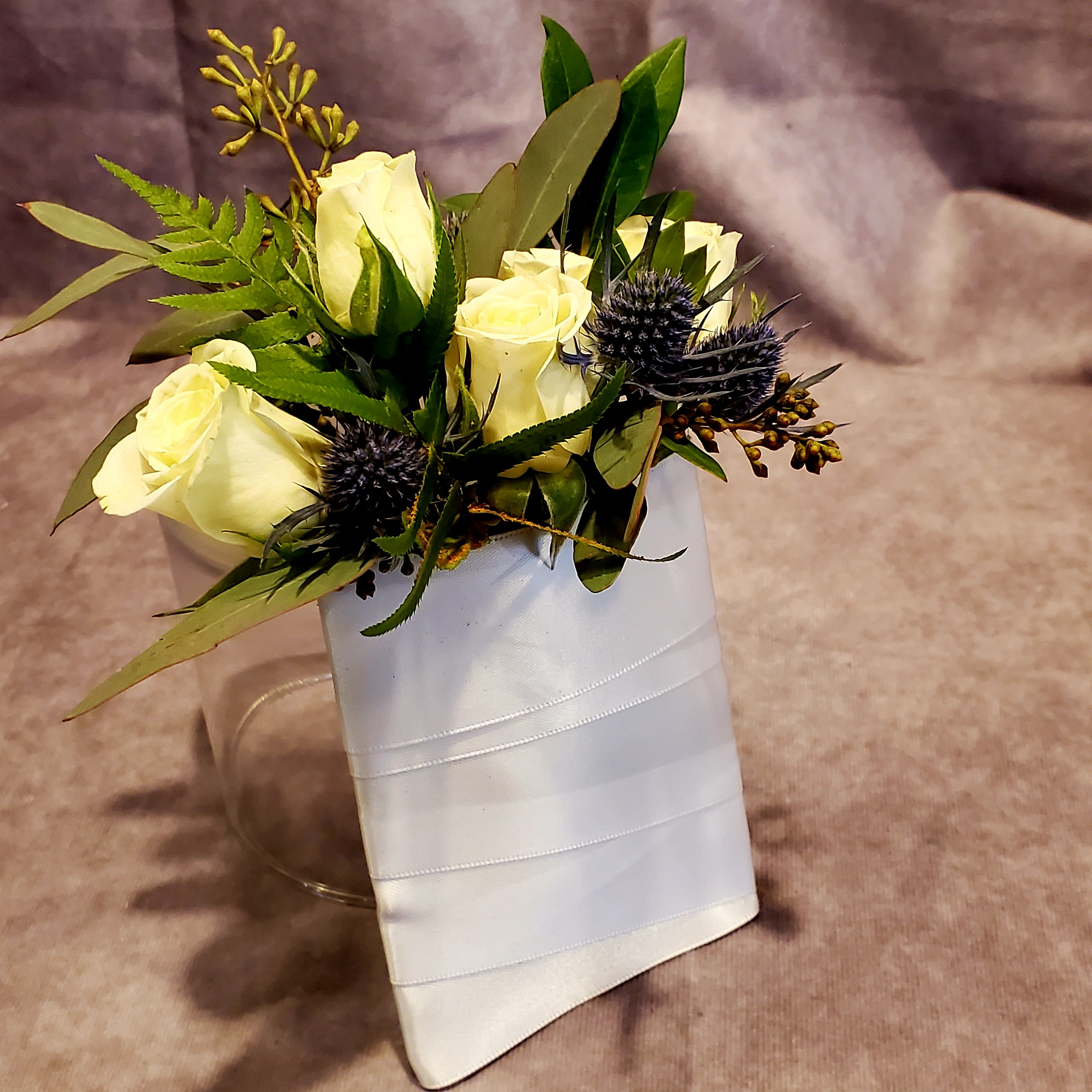 Rose and Thistle Pocket Boutonierre