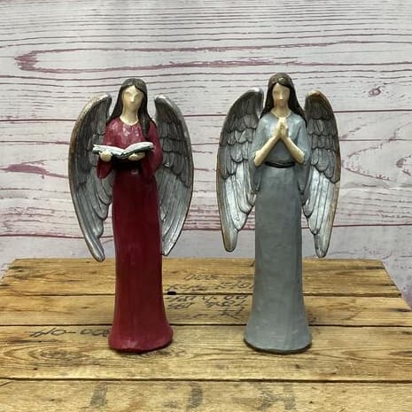 Rustic Angel with Silver Wings Flower Bouquet