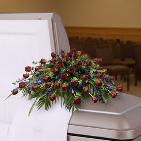 Jewel Tones Casket Spray