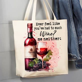 Too Much Wine Tote Flower Bouquet