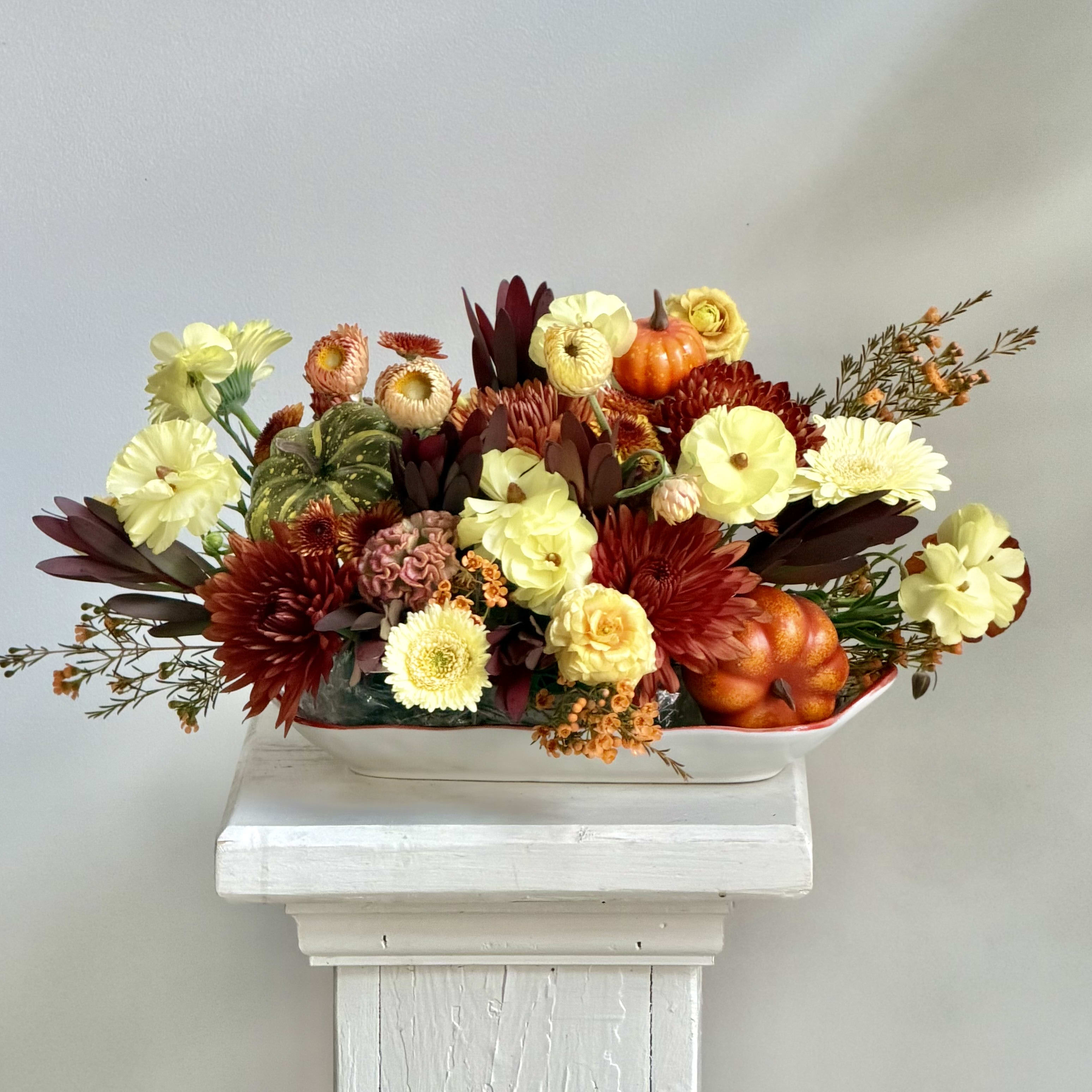 Red Bohemian Style Ceramic Dish