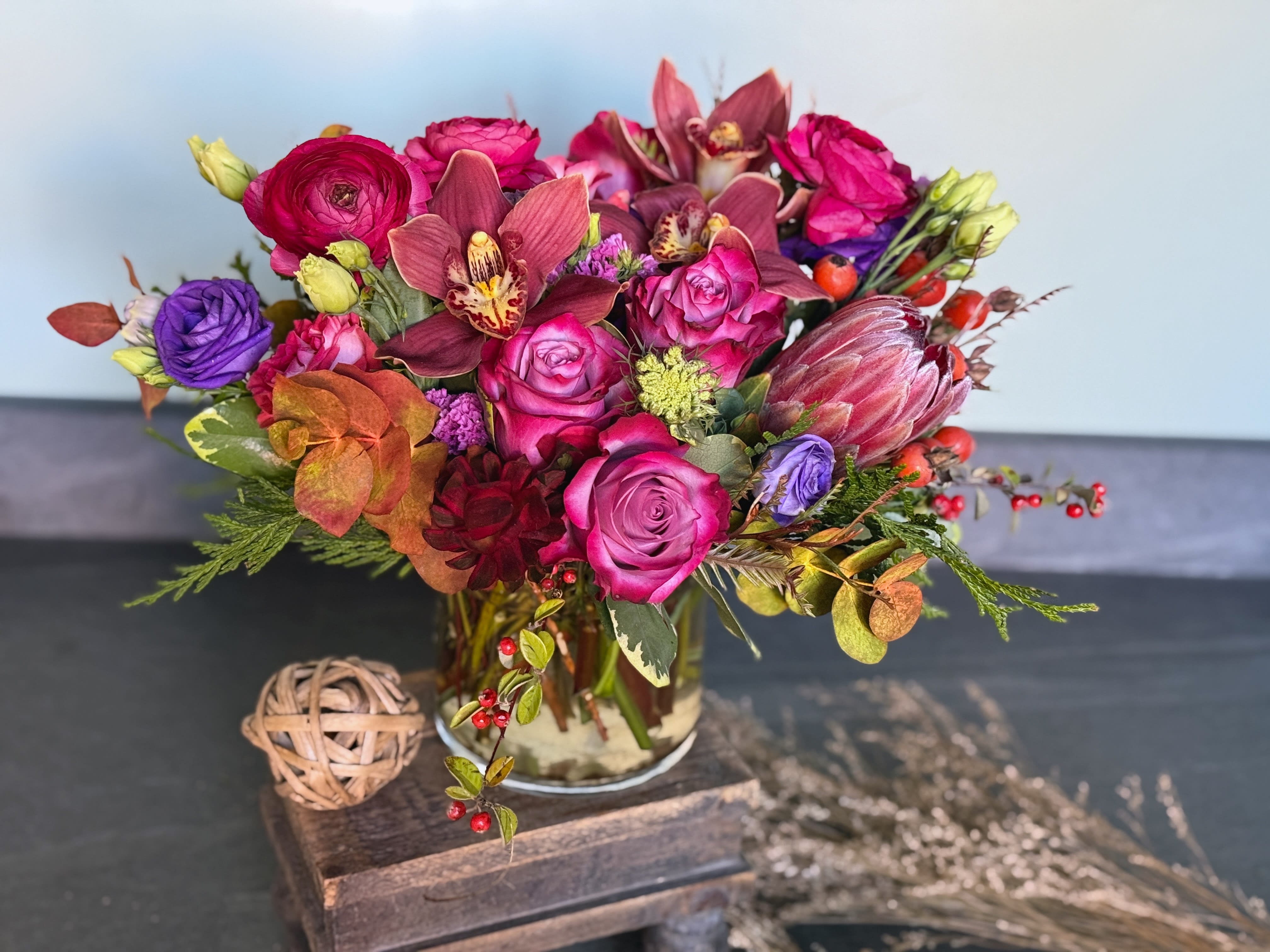 Deep Purple Love Flower Bouquet