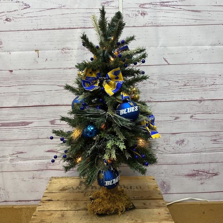 St. Louis Blues Hockey Silk (Artificial) Christmas Tree