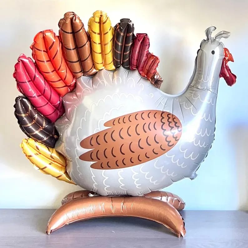 28" Airfilled Turkey Standup Balloon Flower Bouquet